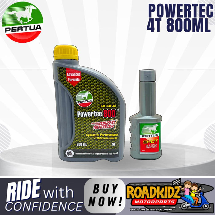 PERTUA Powertec Oil Power Matic Synthetic Performance 4T Scooter,Manual Oil 800ML/1l