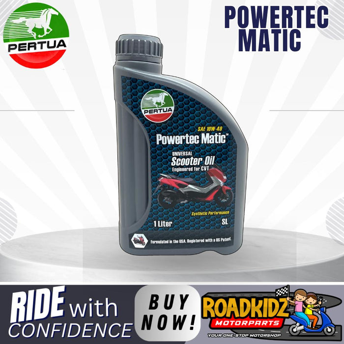 PERTUA Powertec Oil Power Matic Synthetic Performance 4T Scooter,Manual Oil 800ML/1l
