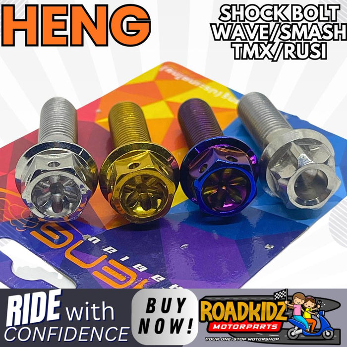 HENG Rear Shock Bolts for Wave/Smash/TMX/Rusi Model - 1 Piece