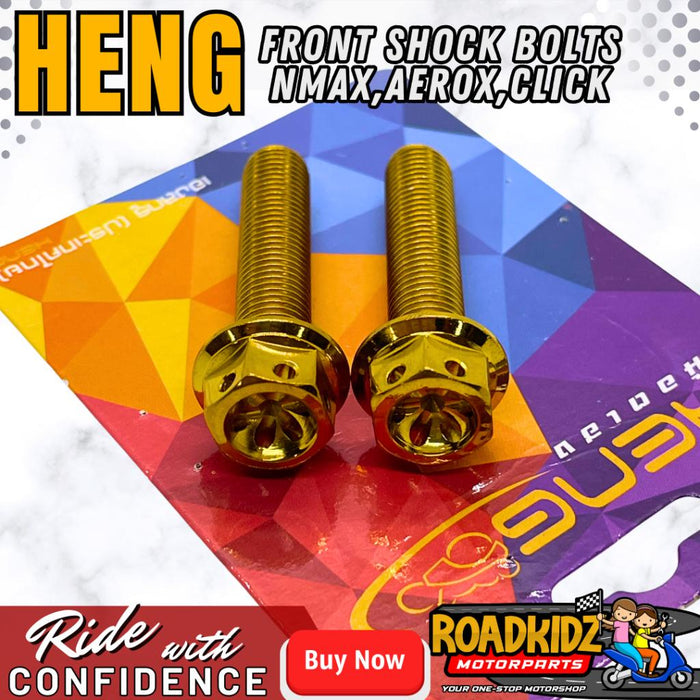 HENG FRONT SHOCK BOLT FOR NMAX,AEROX,CLICK 1 SET