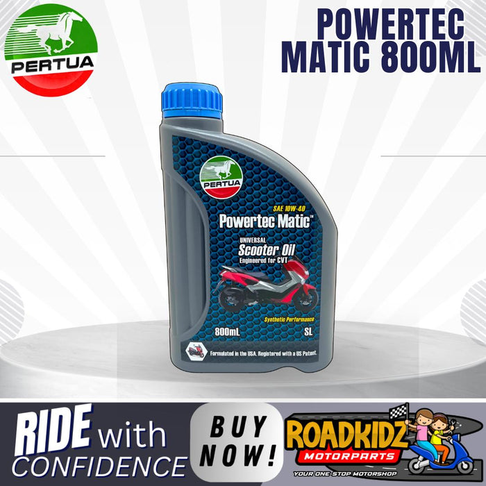 PERTUA Powertec Oil Power Matic Synthetic Performance 4T Scooter,Manual Oil 800ML/1l