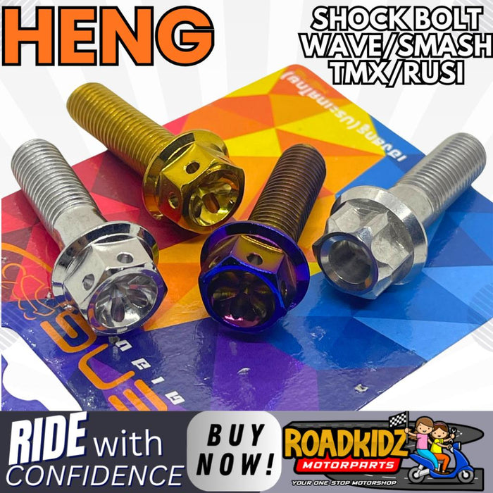 HENG Rear Shock Bolts for Wave/Smash/TMX/Rusi Model - 1 Piece