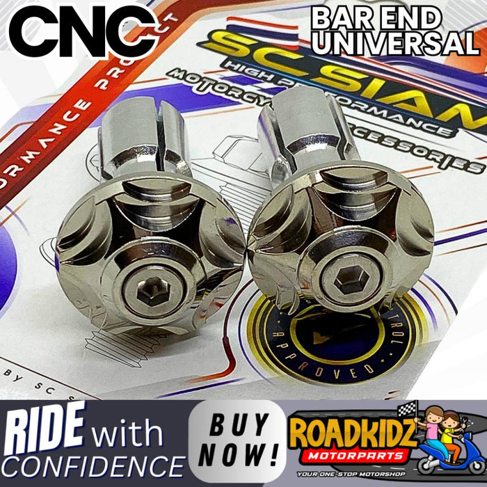 Universal CNC Gear Type Handlebar End -