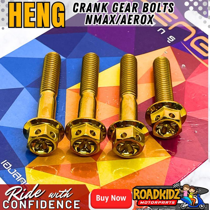CRANK GEAR BOLT SET NMAX/AEROX 4 PCS HENG