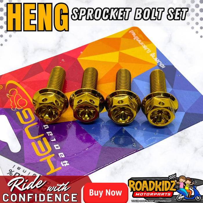 HENG SPROCKET BOLT SET FLOWER & CNC GEAR TYPE 4PCS