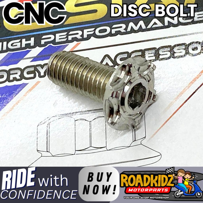 CNC DISC BOLT FLAT HEAD UNIVERSAL 1 PC ONLY