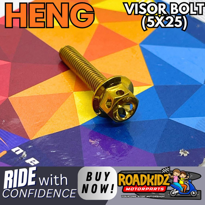 HENG VISOR BOLTS FOR NMAX/AEROX M5X25 FINE THREAD 1 PIECE ONLY