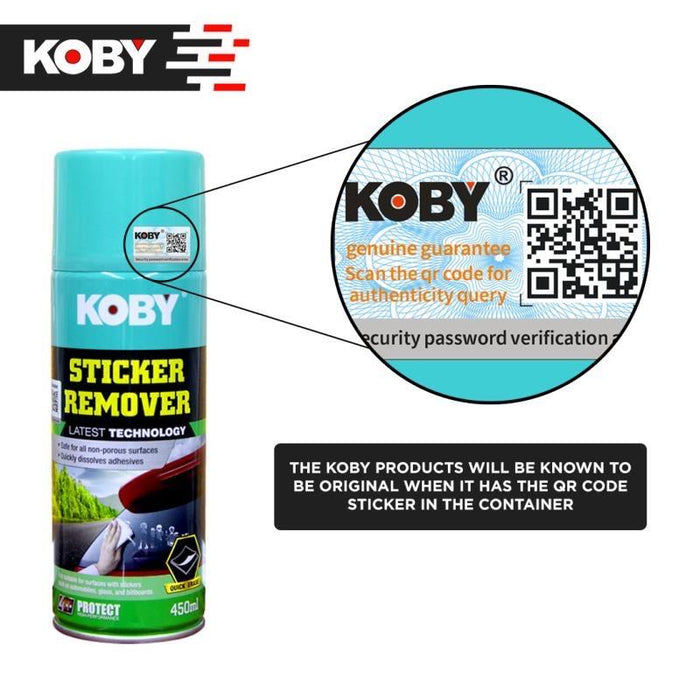KOBY Sticker Remover Original 450ml - Effortlessly Remove Stickers