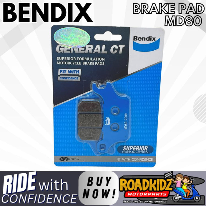 Bendix Brake Pad MD80 for Honda Click 125/150 (new) Version 2 - Front