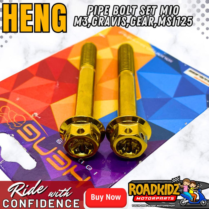HENG PIPE BOLT SET 2PCS MIO M3/GEAR/MSI125/GEAR