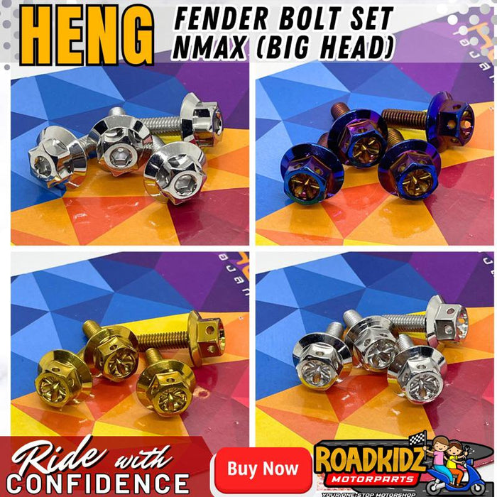 HENG FENDER BOLTS SET (4pcs) FOR NMAX,AEROX V1/V2
