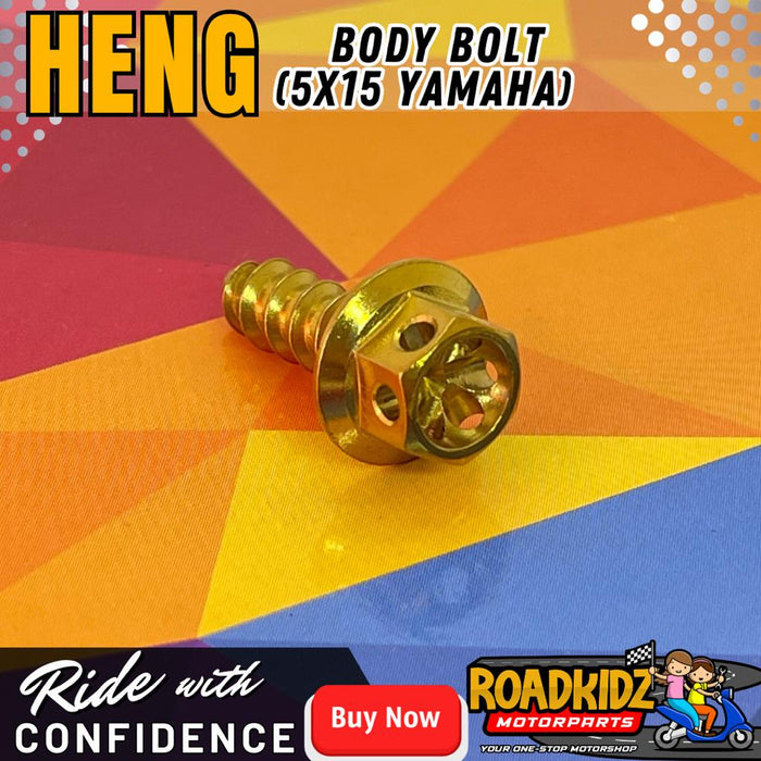 HENG BODY BOLT FLOWER TYPE/ MUSHROOM TYPE 5x15 (1pc) / YAMAHA BODY BOLT