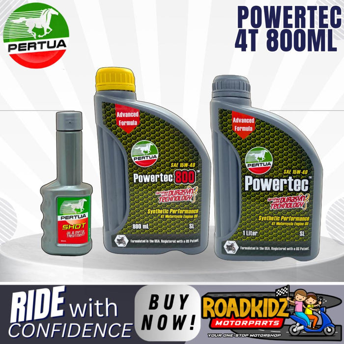 PERTUA Powertec Oil Power Matic Synthetic Performance 4T Scooter,Manual Oil 800ML/1l