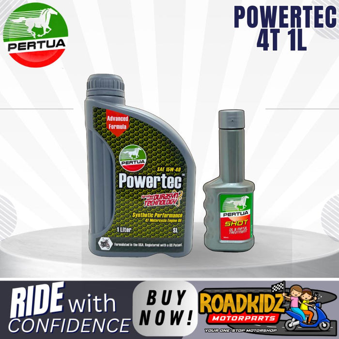 PERTUA Powertec Oil Power Matic Synthetic Performance 4T Scooter,Manual Oil 800ML/1l