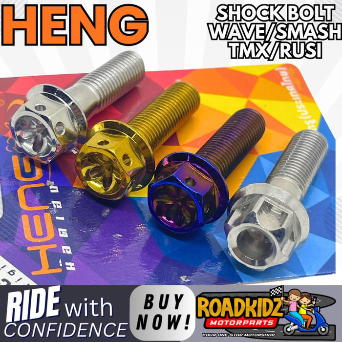 HENG Rear Shock Bolts for Wave/Smash/TMX/Rusi Model - 1 Piece