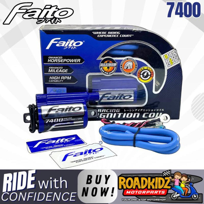 FAITO IGNITION COIL 7400 TERAWATT UNIVERSAL F.I CARB TYPE NMAX,RAIDER,MIO,AEROX,SNIPER,CLICK,ADV,PCX