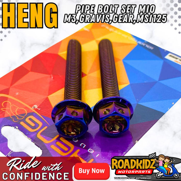 HENG PIPE BOLT SET 2PCS MIO M3/GEAR/MSI125/GEAR
