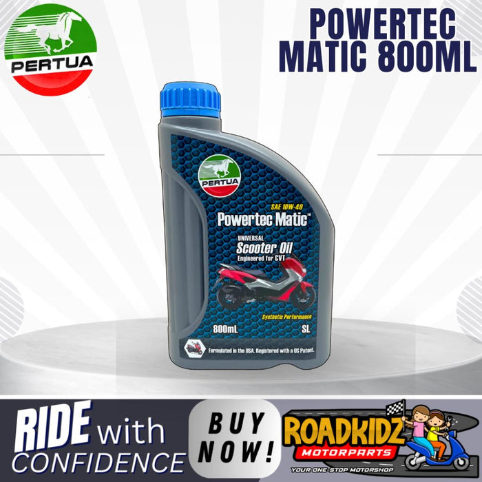 PERTUA Powertec Oil Power Matic Synthetic Performance 4T Scooter,Manual Oil 800ML/1l