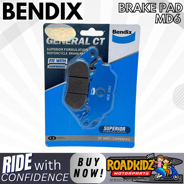 BENDIX BRAKE PAD MD6 FOR MIO SPORTY, SNIPER MX, NMAX (REAR)