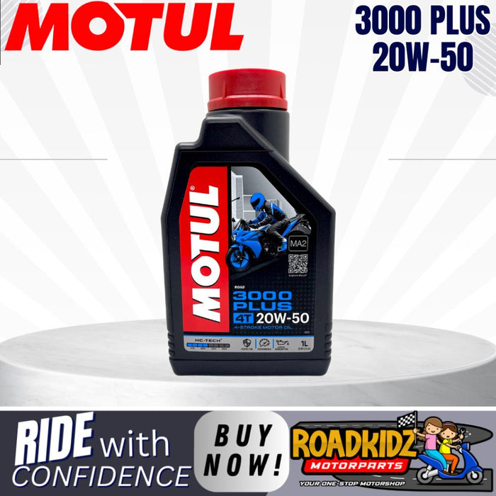 MOTUL 3000 PLUS 4T Engine Oil, 20W-50, 1L