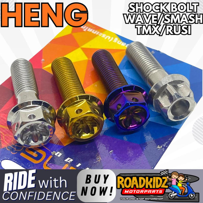 HENG Rear Shock Bolts for Wave/Smash/TMX/Rusi Model - 1 Piece