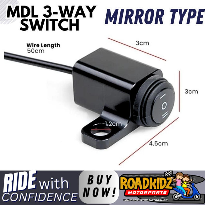 MINI DRIVING LIGHT 3-WAY SWITCH CLAM/MIRROR TYPE
