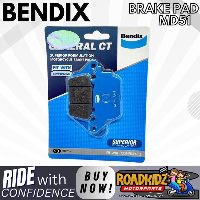 BENDIX BRAKE PAD MD51 FOR MIO I 125,AEROX 155,NMAX,SNIPER