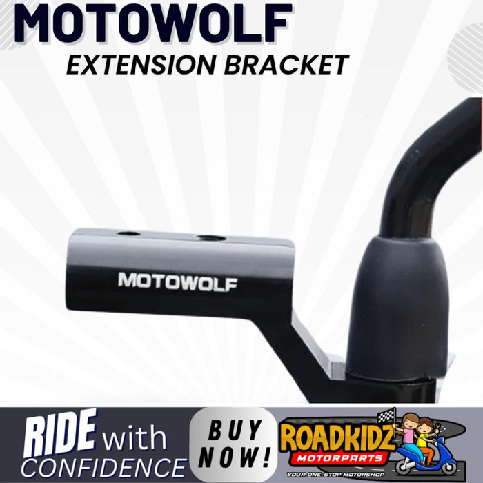 Motowolf Extension Bracket Aluminum Alloy Motorcycle Side Mirror Extension Bracker for CP Holder Mount