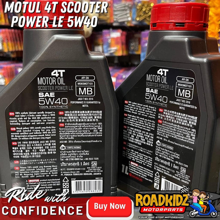 Genuine Motul Scooter Power LE 5w40 Engine Oil