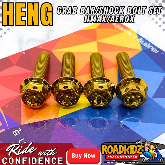HENG GRAB BAR/SHOCK BOLT SET NMAX/AEROX (4PCS) — RoadKidz