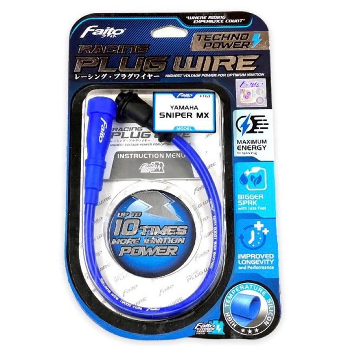 FAITO RACING PLUG WIRE with CAP / SPLIT FIRE STYLE UNIVERSAL FITS TO ALL MOTOR